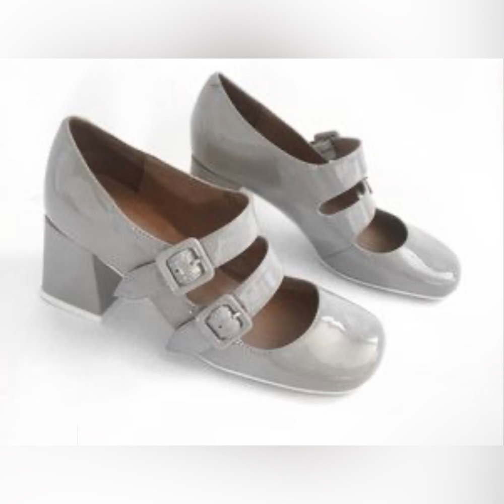 Jeffrey Campbell Gray Patent Heels